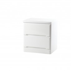 MSW 2-Drawer Dresser Nightstand Ease SK Pattern (White)